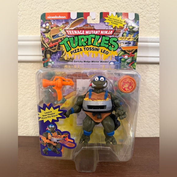 Nickelodeon Other - TMNT Pizza Tossin’ Leonardo Action Figure Retro 2022 Nickelodeon Playmates NWT